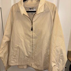 London Fog Men’s 44 Long Cream Windbreaker Jacket